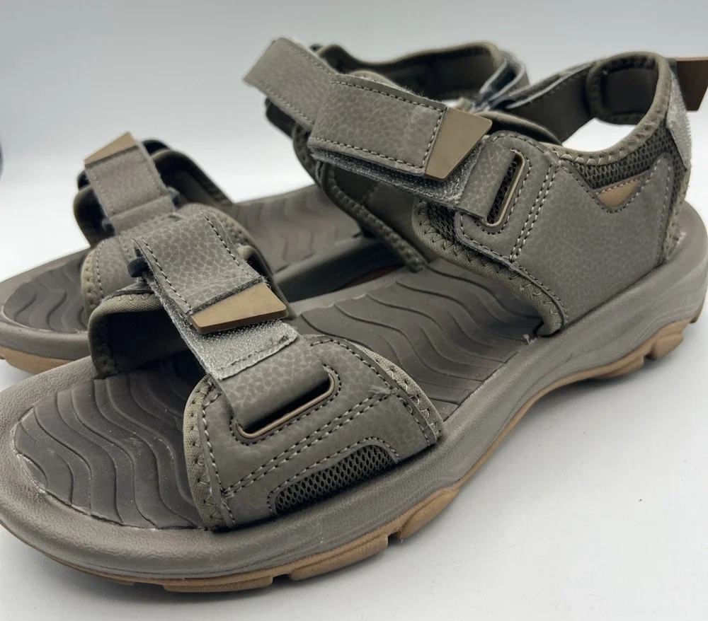 Eddie Bauer Sunset II Mens Size 9 Gray Adjustable Strap Outdoor Hiking Sandals